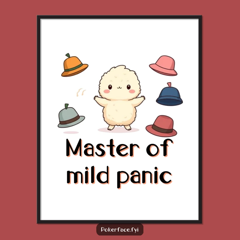 Funny Juggling Creature Poster: Add Whimsy to Walls, Perfect Humorous Art Gift!