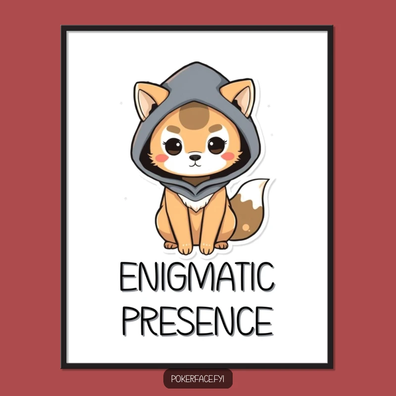 Funny Mysterious Animal Poster: Subtle Clues Art Print, Funny Gift