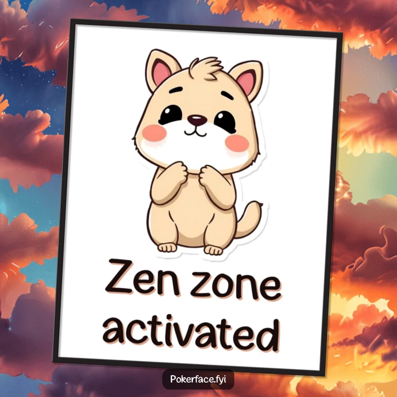 Funny Poster featuring an animal holding its breath, projecting an aura of complete indifference, ideal wall decor.