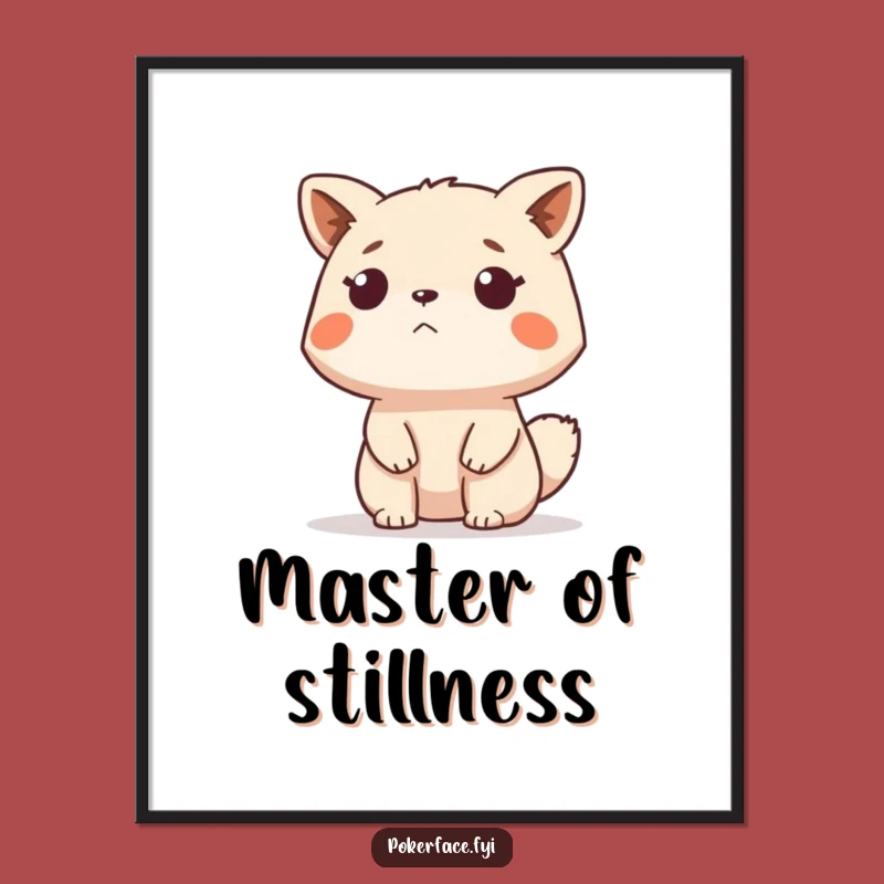 Funny Stoic Animal Poster: Im passive Art Print, Calm Funny Gift