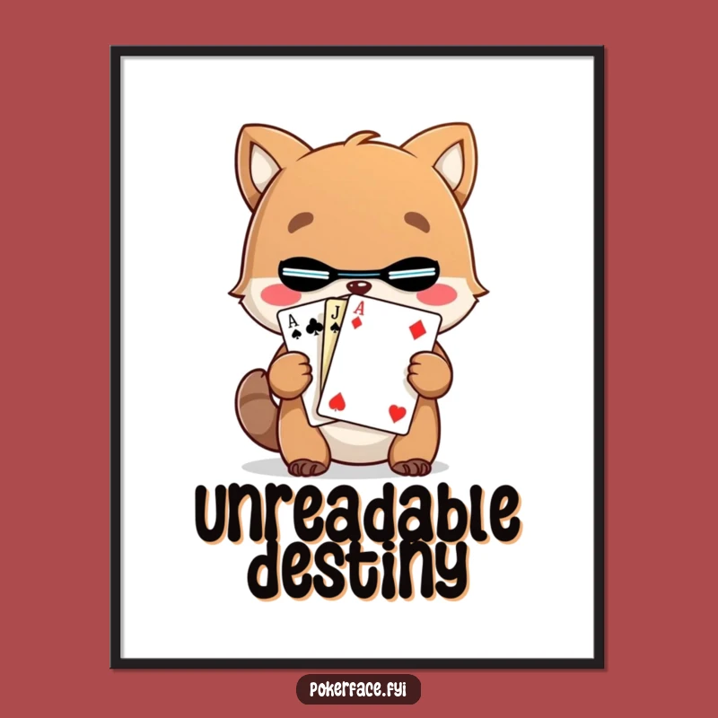 Funny Mystery Animal Card Poster: Add Intrigue to Your Walls