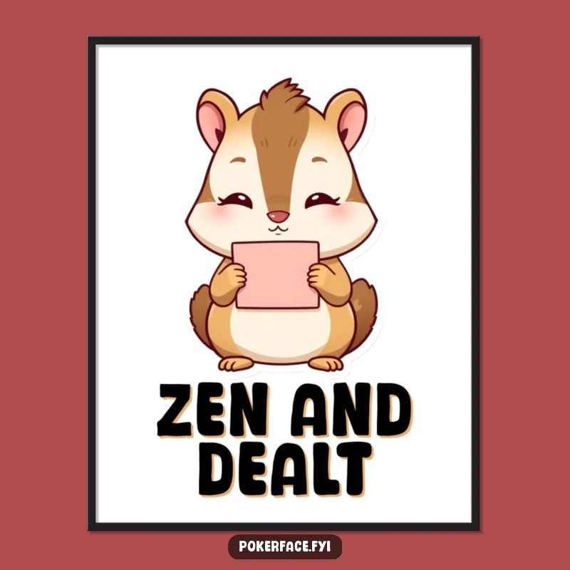 Funny Chipmunk Card Poster: Emotionless Art - A Subtle Funny Gift Decor