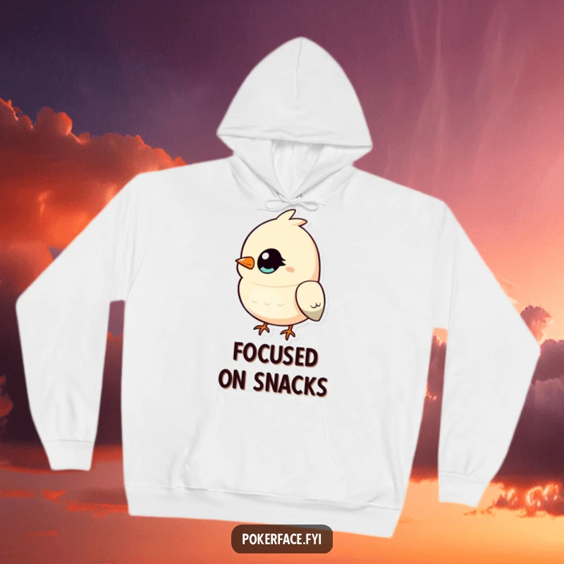 Funny Bird Hoodie featuring a bird with a single, unblinking eye, offering cozy warmth and hilarious vigilant humor, a fantastic gift.