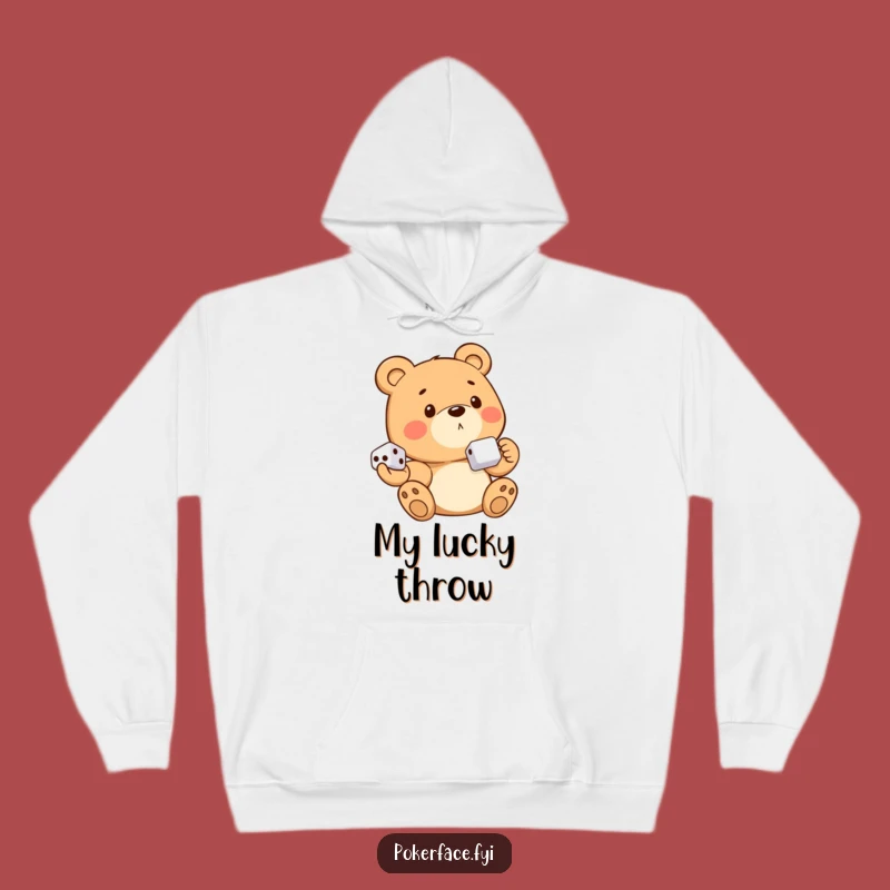 Funny Cozy Bear Hoodie: Emotionless Dice Holder - Warm Funny Gift!
