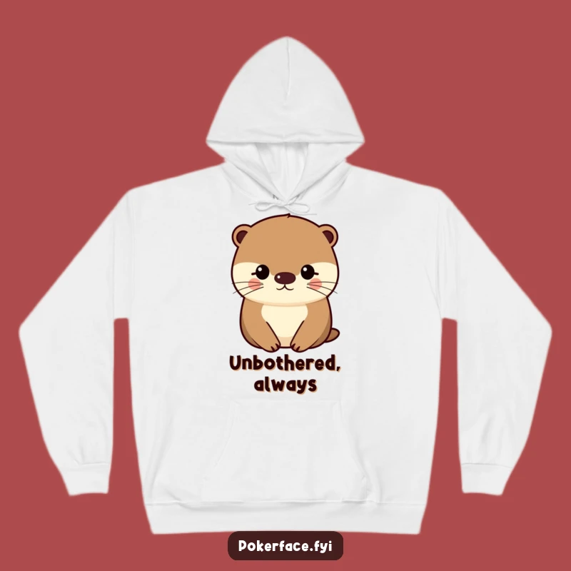 Funny Otter Hoodie: Impassive Expression, Cozy & Cool, Ultimate Funny Gift for Him Her