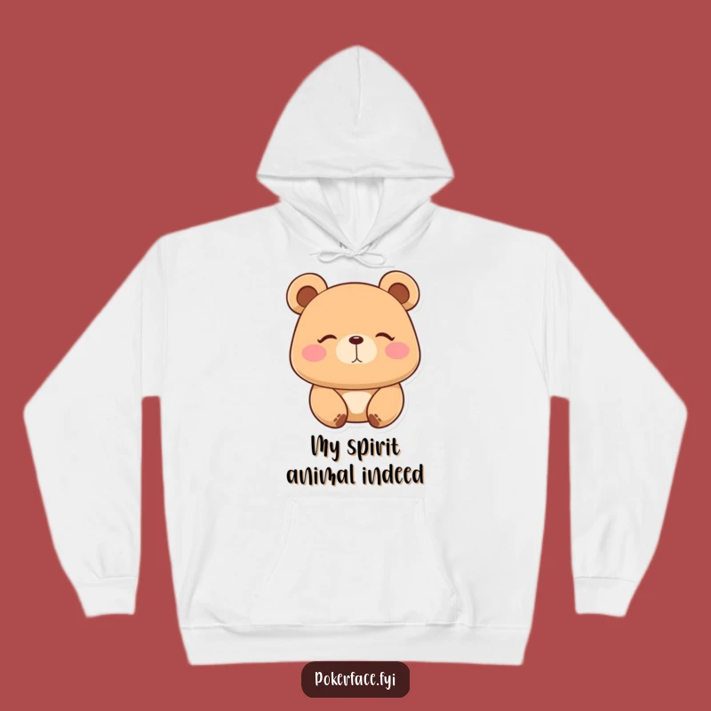 Funny Placid Bear Hoodie: Cozy Up with Hilarious Stillness and Comfort!