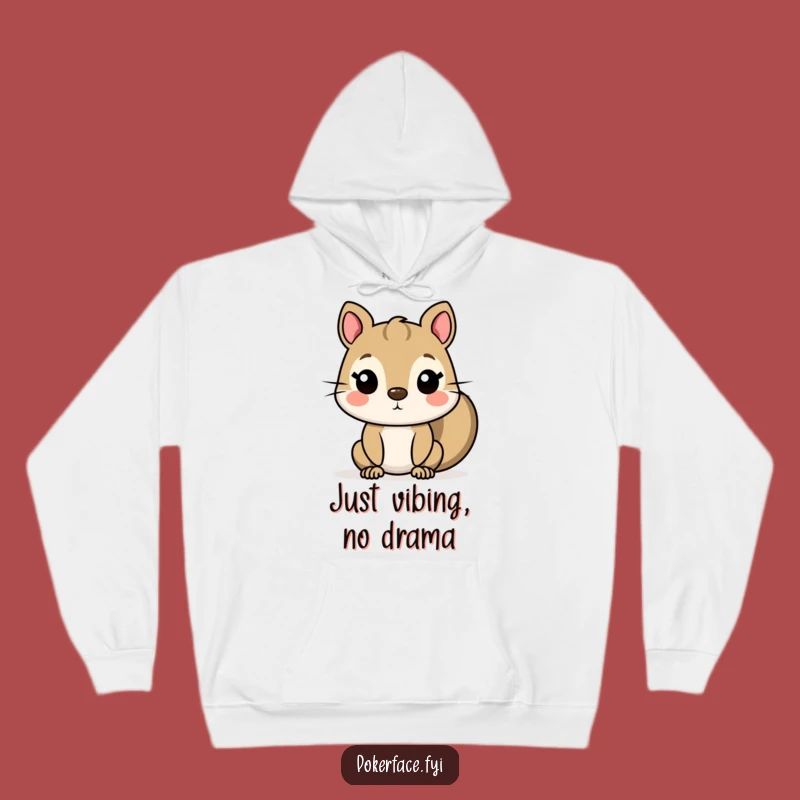 Funny Squirrel Hoodie: Cozy, Flat-Faced Character Sweatshirt for Comedic Comfort