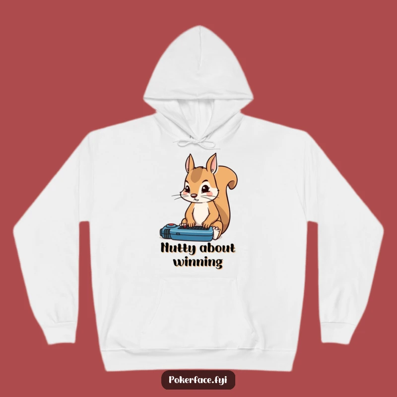 Funny Squirrel Poker Hoodie: Rigid Focus Champ - Cozy & Hilarious Gift
