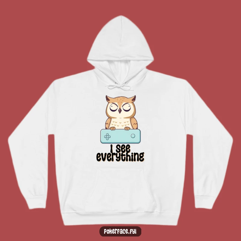 Funny Owl Hoodie: Cozy Impassive Game Watcher, an Ultimate Hilarious Gift for Gamers