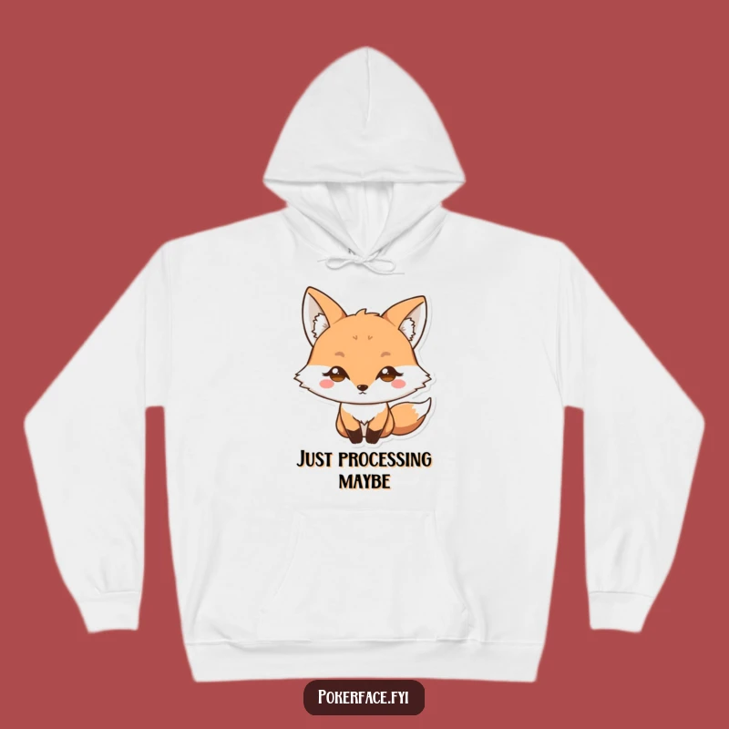 Funny Blank Stare Fox Hoodie: Cozy Up with Wide-Eyed Humor
