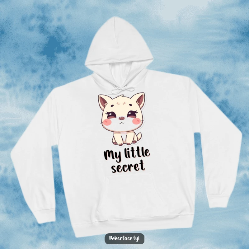 Funny hoodie with an animal character giving a subtle, mysterious wink, offering cozy warmth and a hint of playful secrecy.