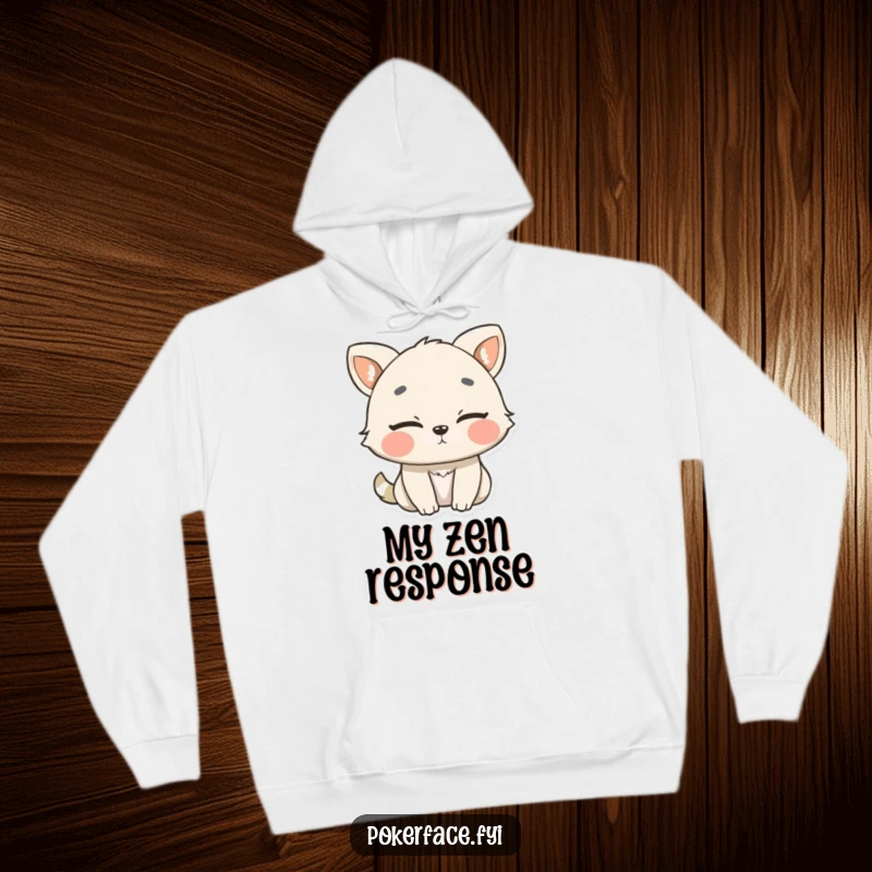 Funny Hoodie featuring an animal slowly blinking, showing no surprise, perfect for cozy and cool vibes.