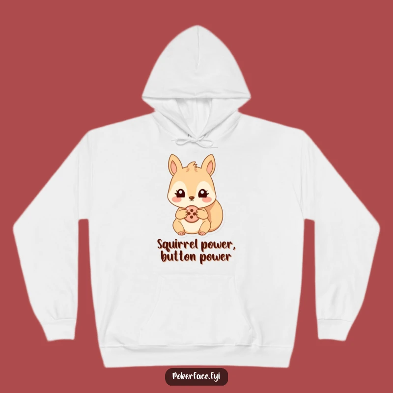 Funny Squirrel Button Hoodie: Cozy & Comfy, Featuring a Hilarious Character, Best Gift