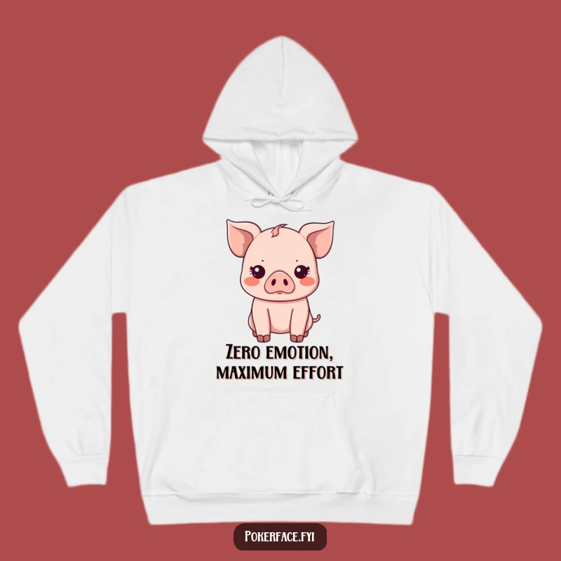 Funny Kawaii Piglet Hoodie: Emotionless Comfort, An Awesome Funny Gift