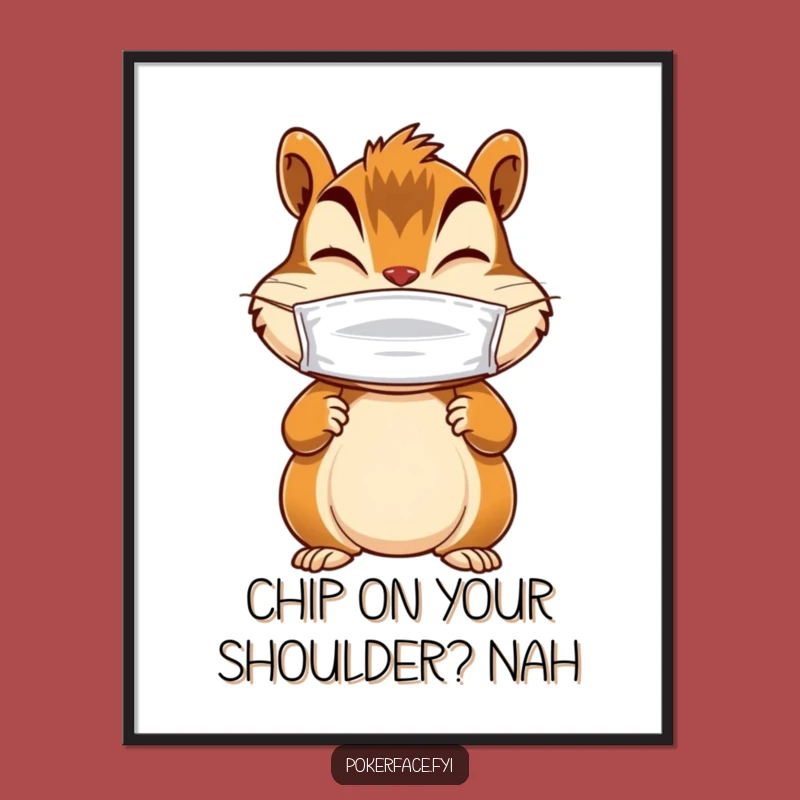 Free Printable Chipmunk Mask Wall Art - Humorous Downloadable Decor for Mystery Lovers