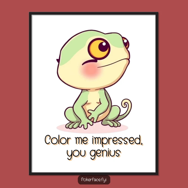 Funny Free Printable Chameleon Wall Art - Hilarious Downloadable Decor for Any Room