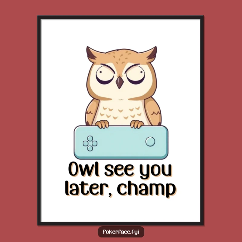 Free Printable Owl Wall Art: Funny Game Observer Downloadable Decor