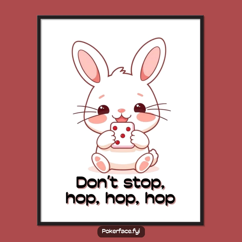 Free Printable Rabbit Lucky Die Wall Art - Humorous Downloadable Decor for Fun