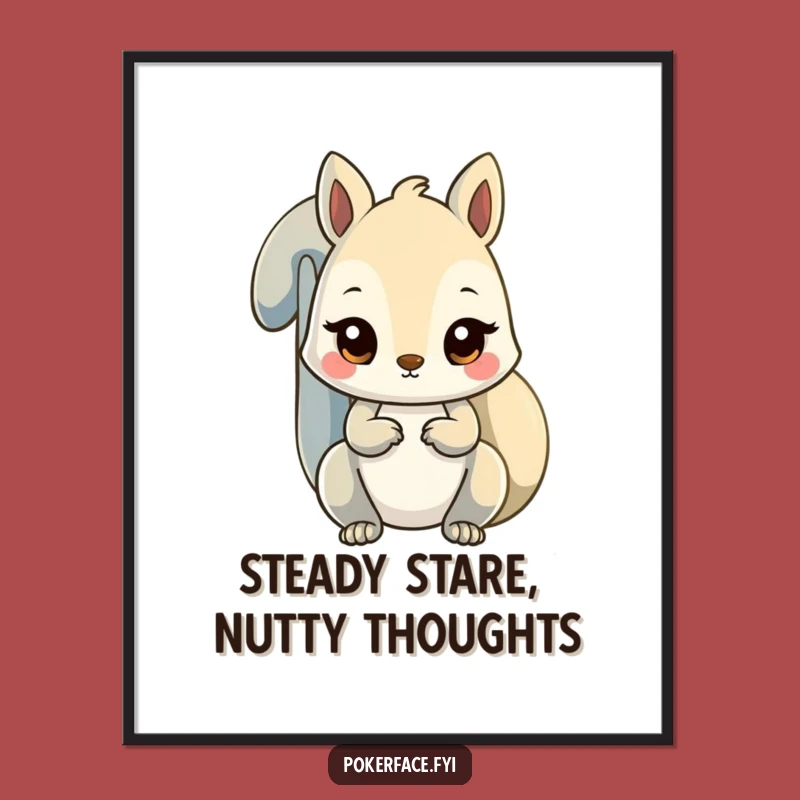 Free Printable Wall Art: Unfazed Squirrel DLX Funny Downloadable Art