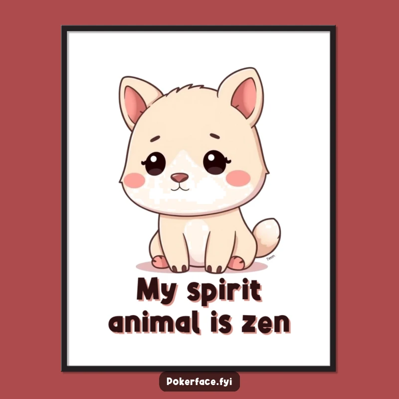 Funny Free Printable Wall Art: Calm Animal Blank Stare - Humorous Downloadable Decor