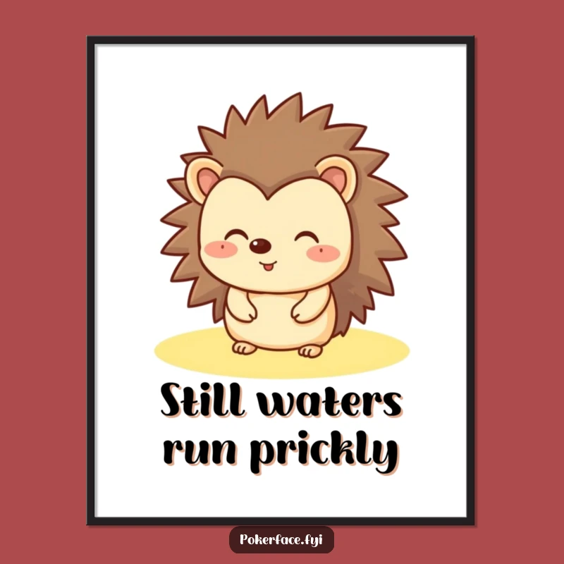 Funny Free Printable Wall Art: Stoic Hedgehog Downloadable Decor!