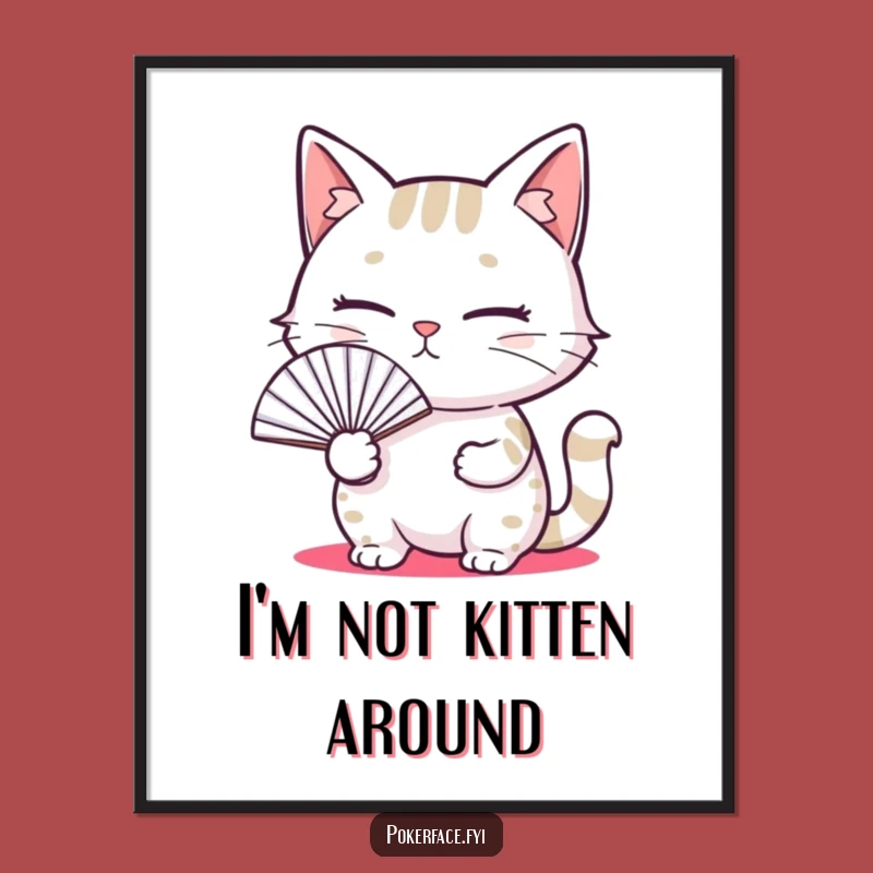 Blank Cat Free Printable Wall Art - Funny Downloadable Decor for Minimalist Spaces