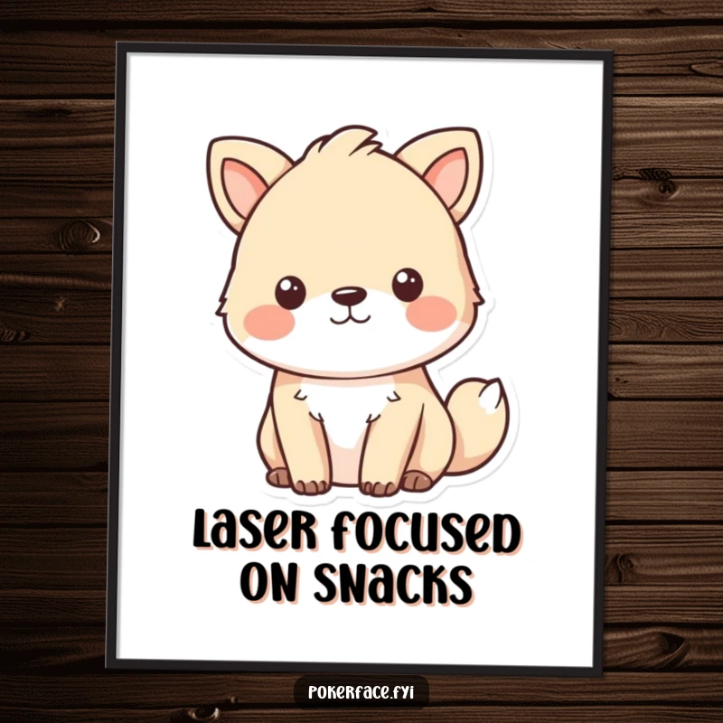 Funny Free Printable Wall Art: Animal character intensely focused with absolutely no visible emotion, staring ahead. Downloadable humorous decor.