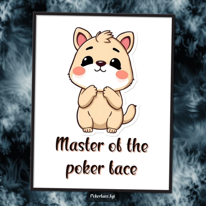 Hilarious Free Printable Wall Art of a blank-faced animal holding its breath, exuding an aura of 'I'm not impressed' but in a funny way.