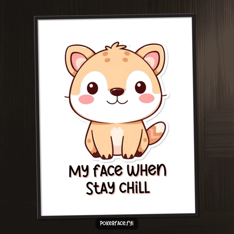 Funny Free Printable Wall Art: Cute animal maintaining a perfectly neutral expression, adding deadpan charm to any room. Downloadable humorous decor.