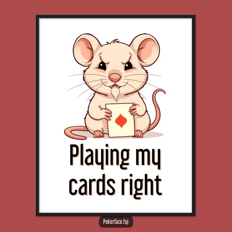 Funny Free Printable Wall Art: Composed Rat Playing Cards for Mysterious Decor