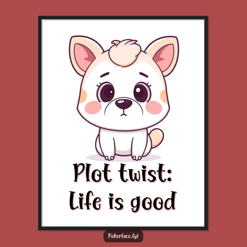 Funny Free Printable Wall Art: Surprised Animal Neutral Mouth - Humorous Downloadable Decor