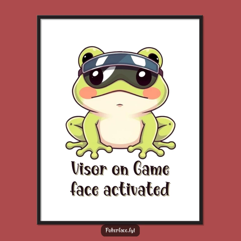 Funny Free Printable Wall Art: Cool Frog Visor Downloadable Decor!