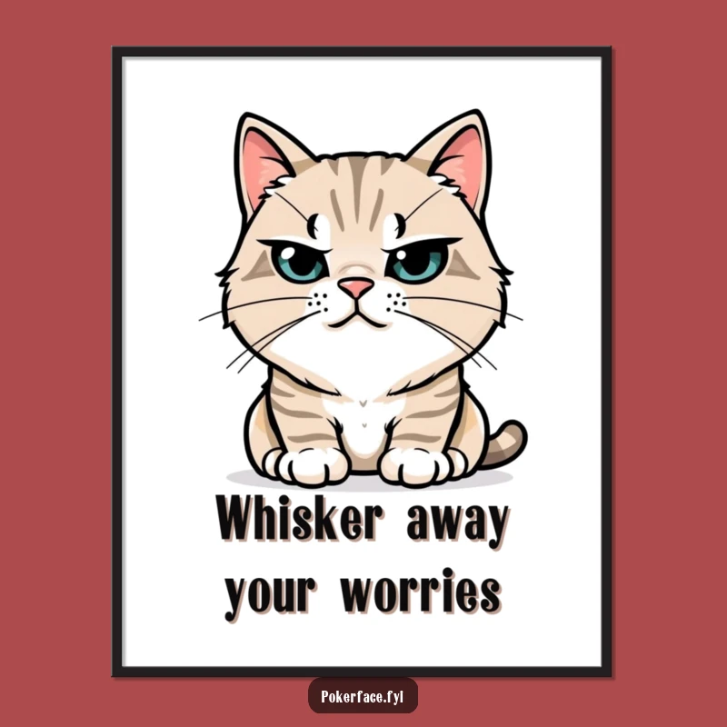 Free Printable Wall Art: Stoic Cat Downloadable Decor for a Composed Atmosphere