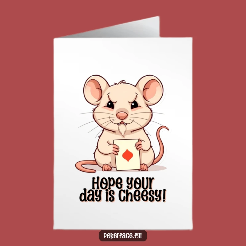 Free Printable Birthday Card: Composed Rat Playing Cards for a Mysterious Funny Gift
