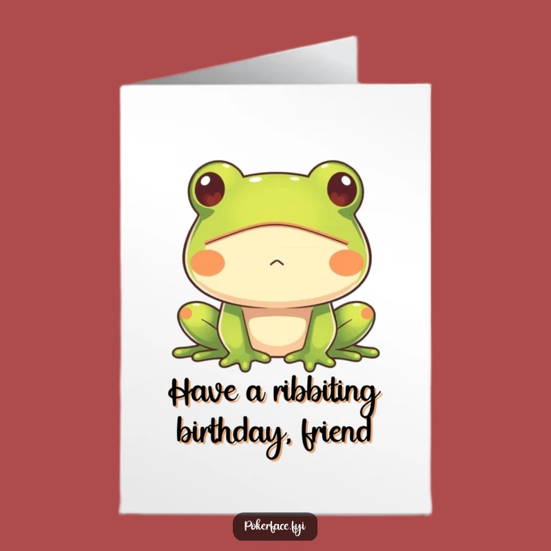 Free Printable Birthday Card: Impassive Frog Shares Birthday Laughs - Funny Downloadable Gift