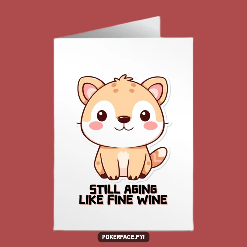Free Printable Birthday Card: Cute Animal Neutral Face - Funny Downloadable Greeting