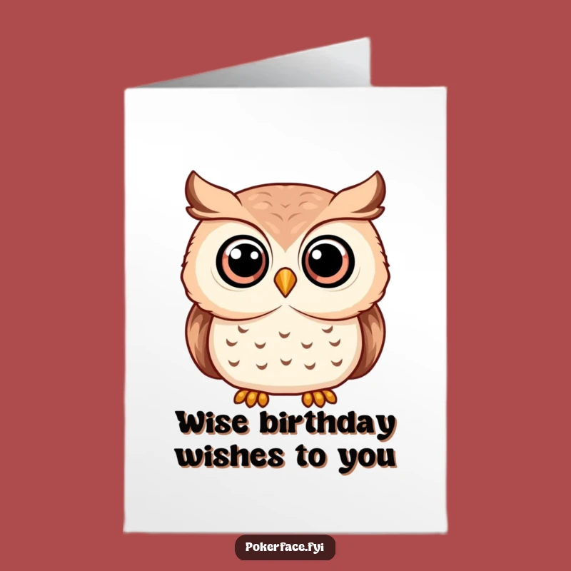 Free Printable Birthday Card: Serene Owl DLX Funny Downloadable Gift