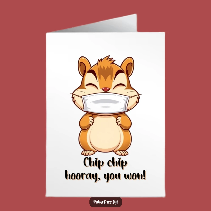 Free Printable Chipmunk Congrats Card - Masked Giggles, Funny Downloadable Win