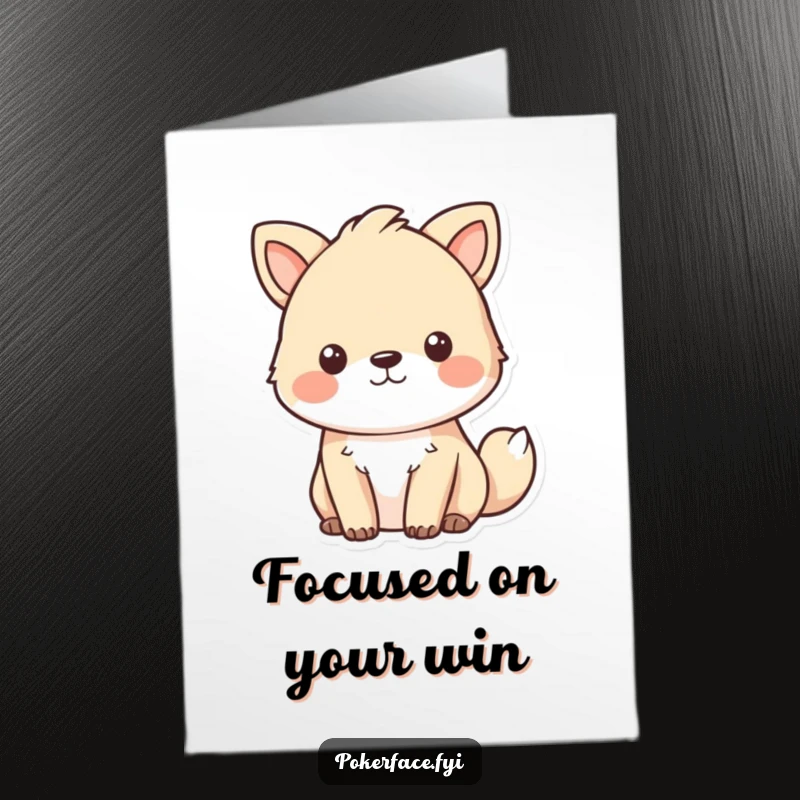 Funny Free Printable Congrats Card: Animal focused intently with no visible emotion, acknowledging achievements. A downloadable card for stoic celebration.