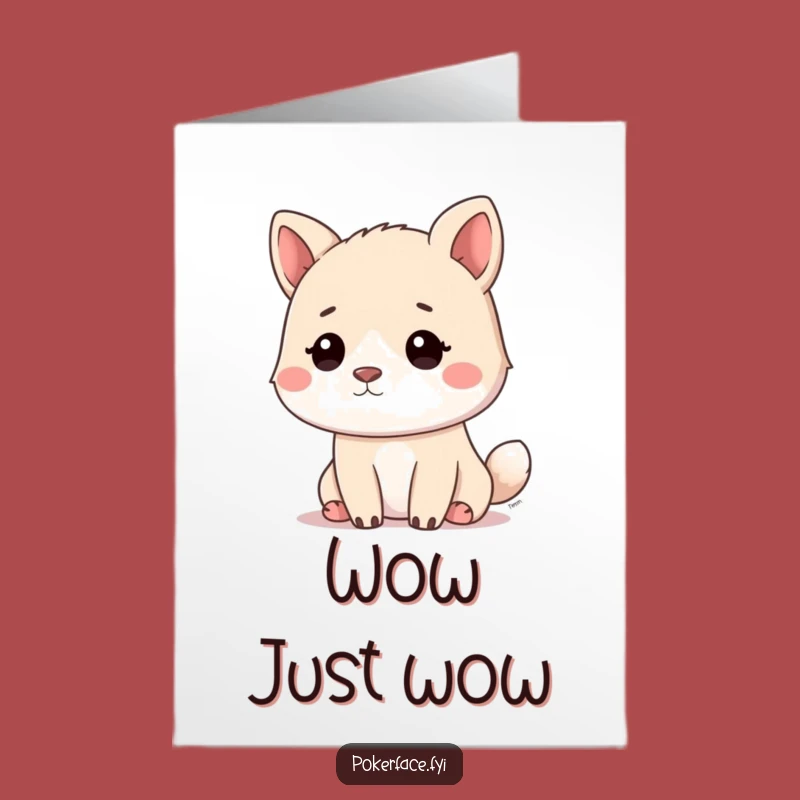 Free Printable Congrats Card: Calm Animal Blank Stare - Funny Downloadable Greeting