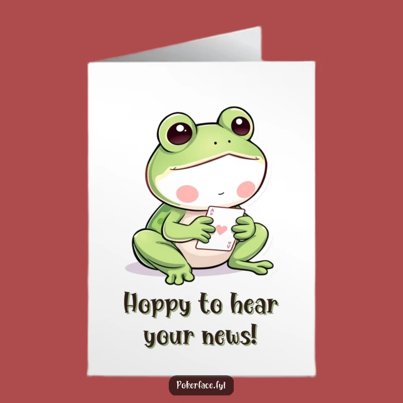 Free Printable Congrats Card: Chill Frog Playing Cards for a Witty DIY Gift