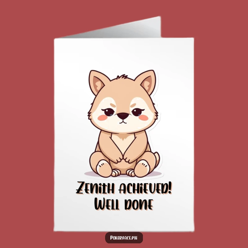 Free Printable Congrats Card: Serene Animal, Unique Downloadable Gift for Achievers