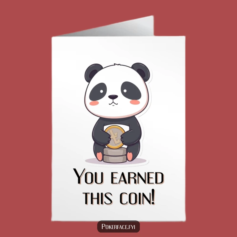 Free Printable Congrats Card: Steady Panda Coin Success Downloadable!