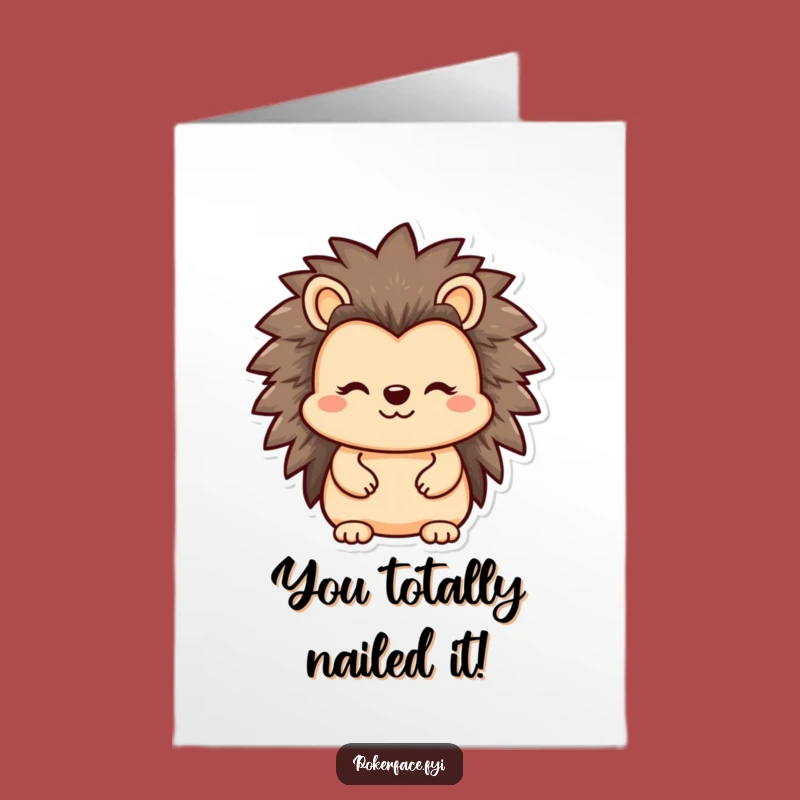 Free Printable Hedgehog Who Cares Card: Understated Congrats for Any Occasion