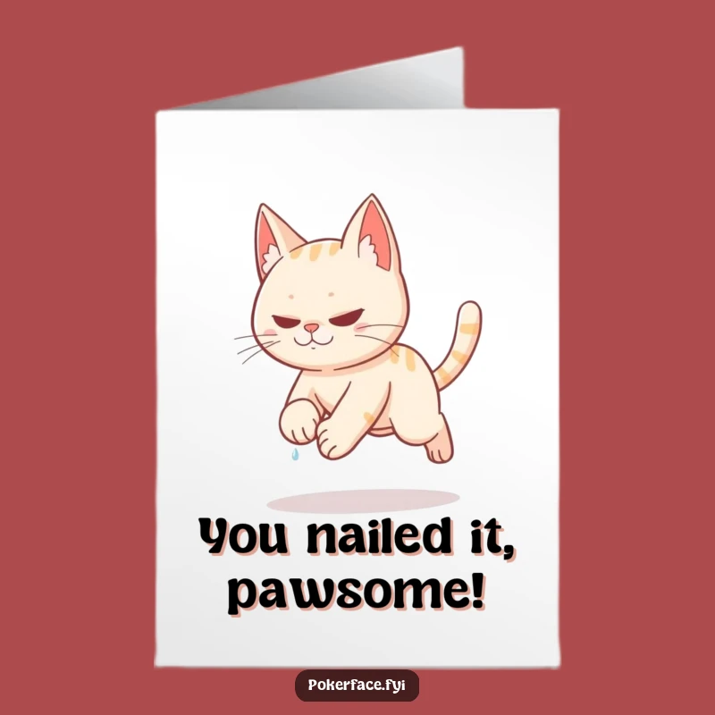 Free Printable Stealth Cat Congrats Card Funny Downloadable Gift