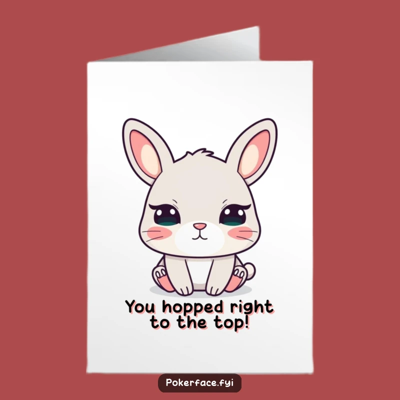 Calm Rabbit Free Printable Congrats Card - Amusing Downloadable for Peaceful Triumphs