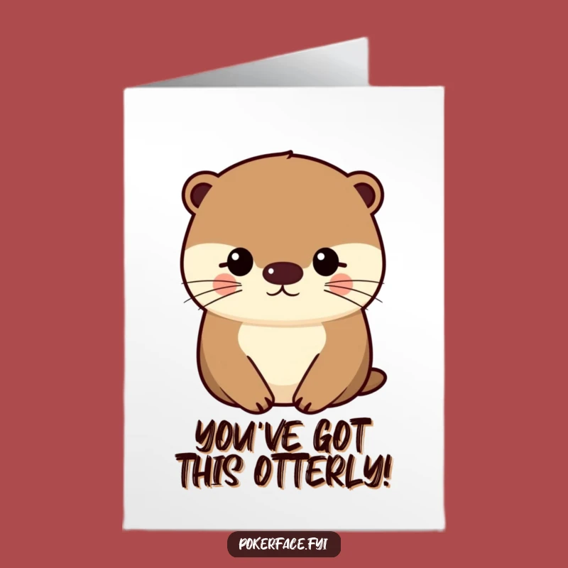 Free Printable Otter Congrats Card: Emotionally Flat Humor for Big Wins