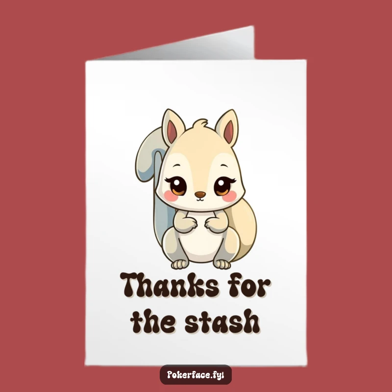 Free Printable Thank You Card: Unfazed Squirrel DLX Funny Downloadable Gift