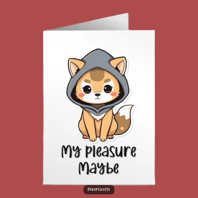 Free Printable Mysterious Animal Thank You Card: Funny Subtle Body Language Downloadable