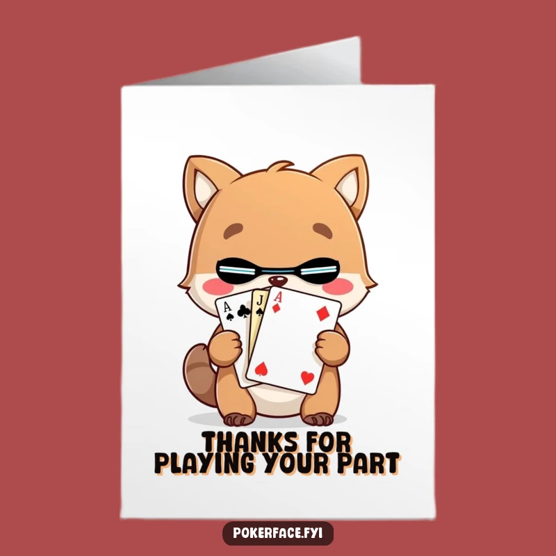 Free Printable Thank You Card: Mystery Card Animal, Unspoken Thanks, Downloadable Gratitude